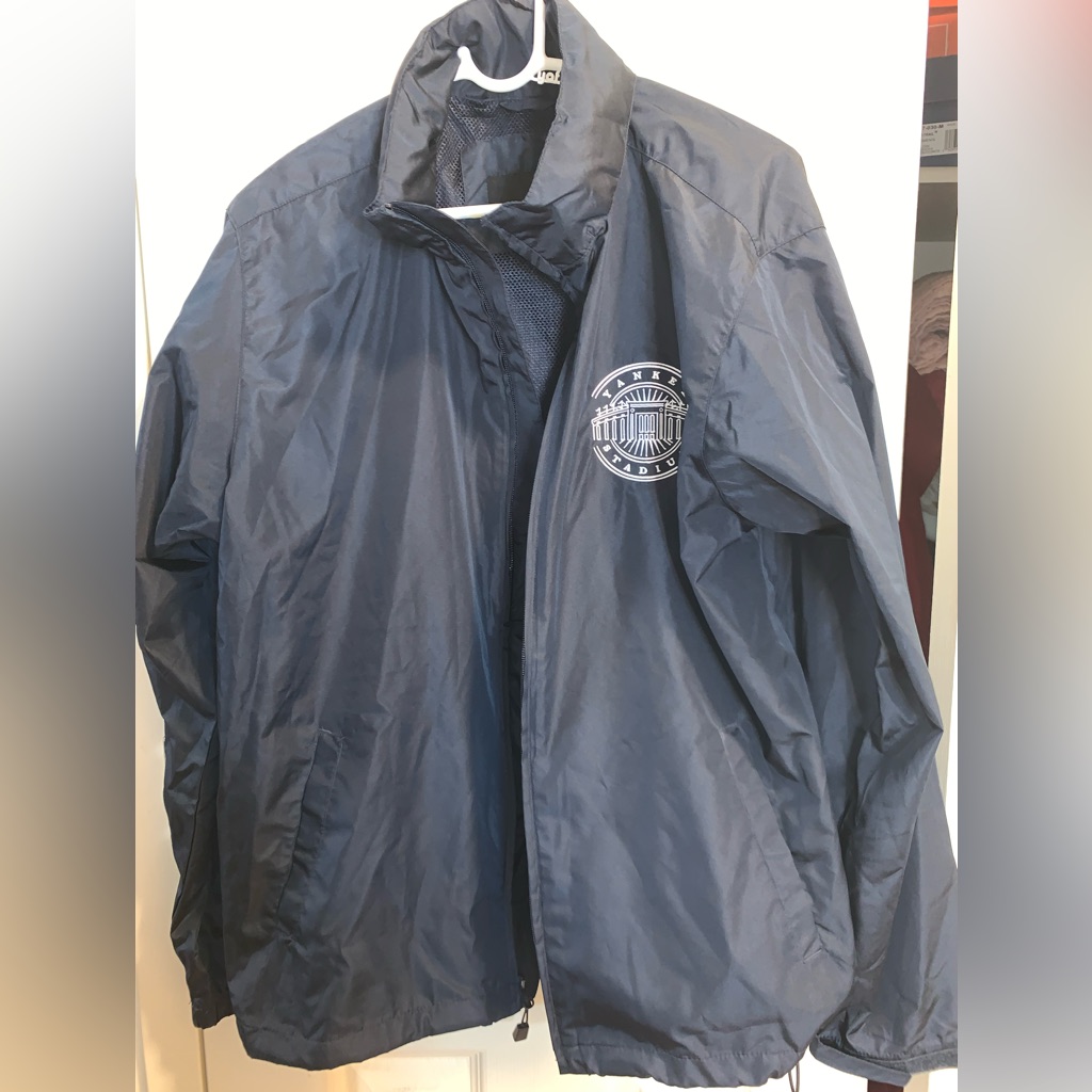 Yankee Stadium Navy Blue Wind Breaker Jacket Preowned